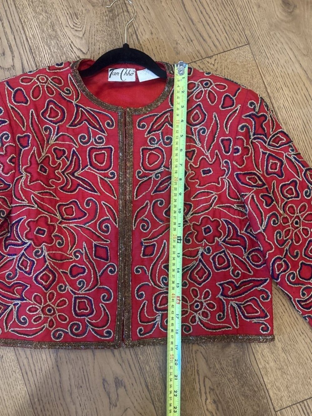 Talitha Red Embroidered Open-Front Jacket - Picture 11 of 16